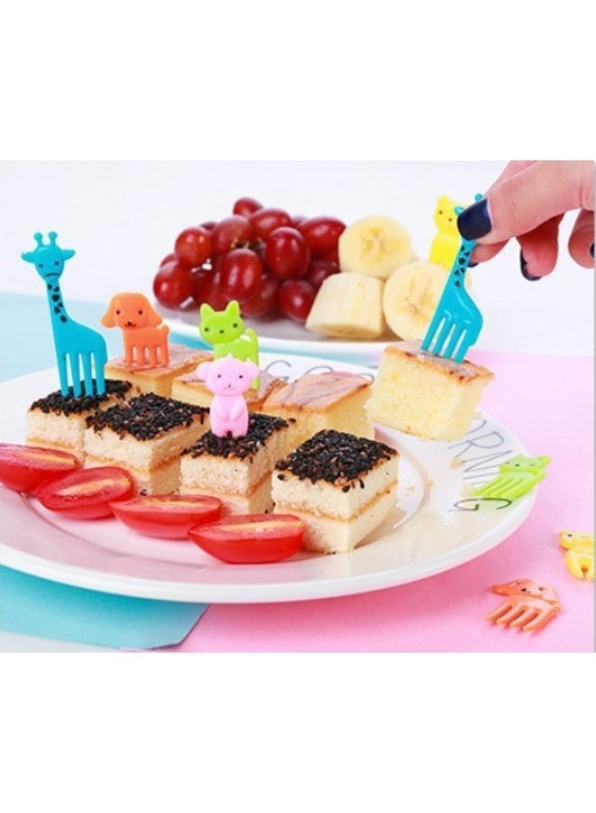 90 Pieces Animal Food Picks for Kids Cartoon Animal Bento Box Fruit Picks Mini Fork Toothpicks for Kids Adults Food Fruit Cake Dessert Pastry Party Bento Decor - Image 4